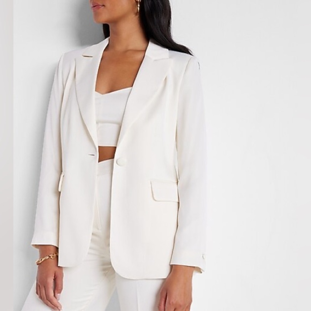 Rachel Zoe Satin One Button Notch Lapel Blazer Size 2 NWOT